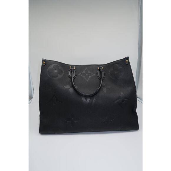 Louis Vuitton Leather Empreinte Noir Monogram OnTheGo GM Tote Bag Black - Picture 2 of 2